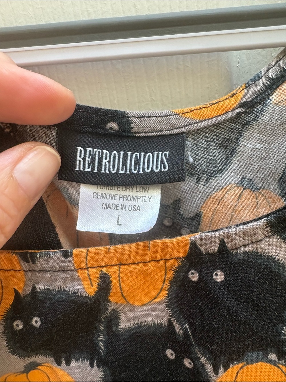 ModCloth Black Cat & Retrolicious Cat Pumpkin Print A-Line Dresses - Picture 10 of 11